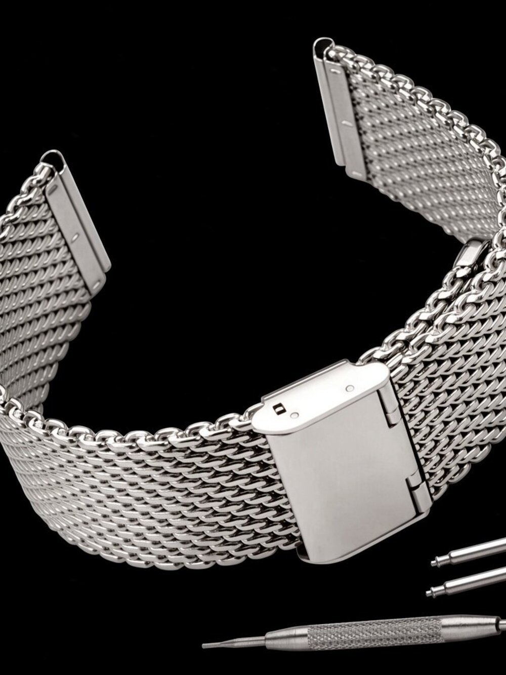20MM SHARK WIRE MESH BRACELET 1.0MM STAINLESS STEEL DIVERS FOR SEIKO